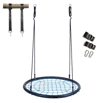 China Patio\Garden\Metal Outdoor Garden Round Web Foam Padded Swing For Kids Adults for sale