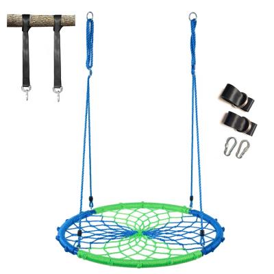 China Contemporary 100 Cm Round Rope Net Web Swing Set For Multi Kids Play Set for sale