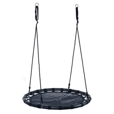 China Modern Outdoor Playground Rope Round Hanging Mat Swing Seat For Kids Amusement for sale