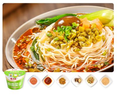 China Slightly Spicy Instant Noodles OEM Spicy Sour Beans Flavor for sale