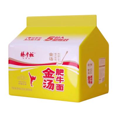 China 5 Minutes Beef Instant Noodles OEM Golden Soup Beef Flavor for sale