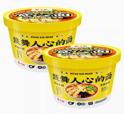 中国 焼かない即食ヌードル 樽 OEM 許容 201g*12 販売のため