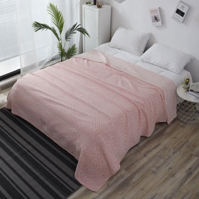 China Beautiful PORTABLE Wholesale Custom Muslin Towel Stain Made Pure Cotton Thickened Soft Sheer Blanket Cotton Gauze Comforter Towel Blanket for sale