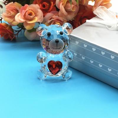 China Baby Newborn Party Favors Return Baby Shower Favors Baby Baptism Party Return Gifts Crystal Baby First Born Memories Birthday Party Gift Crystal Teddy Bear for sale