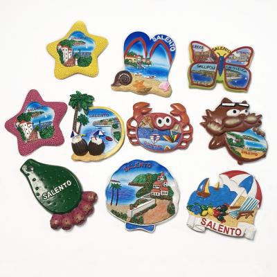 China Polyresin SALENTO Customized Home Decoration 3D Polyresin Fridge Magnets Travel Souvenir Collectible Gift Fridge Magnet for sale