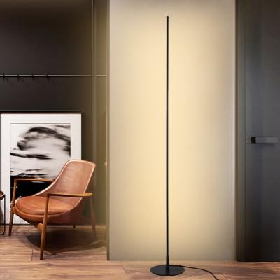 China DIY/Easy to Disassemble and Assemble Hot Selling Modern Decorative Nordic Black Aluminum Light Corner Led Floor Lamp Living Room Lamps for sale