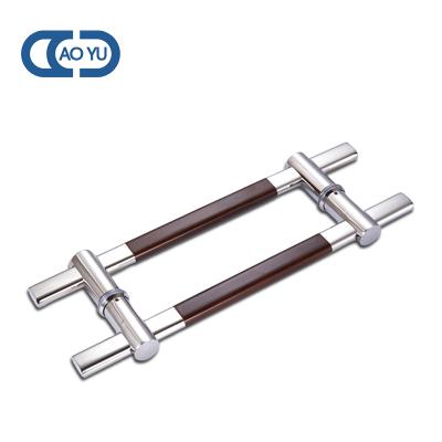 China Modern High Quality H Shaped Glass Door Handle Stainless Steel Tube Shower Pull Handle / Sliding Door Handle for sale