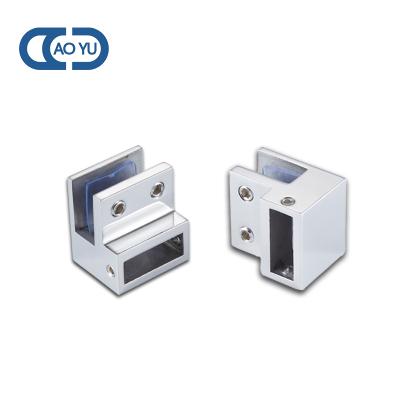 China Modern Stainless Steel Glass To Glass 4 Way Flange Square Glass Connector for sale