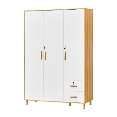 China The other single door wardrobe household cloakroom three-door wardrobe storage bedroom Nordic simple overall wardrobe for sale