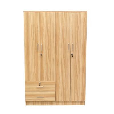 China Other Customized Simple Design Wooden Color Doors Price Clothes Storage Modern Cheap Bedroom Furniture Wooden Wardrobe for sale