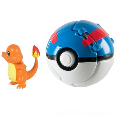 China Young (7-14 Years) Automatic Pocket Monster Action Number Cartoon Pokemonster Deformation Push Monster Pokeball for sale