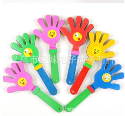 China Beat Your Hands Baby Toy Fan Plastic Hand Clapper Wholesale Party Supplies Beat Game Applause Clapping Tools for sale