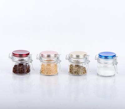 China Sustainable 100ml Glass Storage Jar For Spice With Electroplating Lid (LB108SSPT) for sale