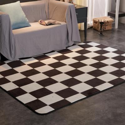 China 2021 non-slip new modern black and white European small carpet for living room carpet luxury for sale