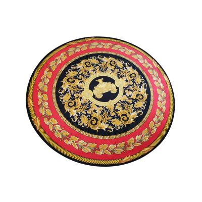 China Bathroom Luxury Non-slip Luxury Thick Sheepskin Printing Stock Circlr Floor Cover Mat Set for sale