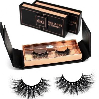 China Luxury 100% Mink Lashes Private Label Mink Eyelashes 3d Mink Lashes Flexible Strip Lashes 25mm for sale