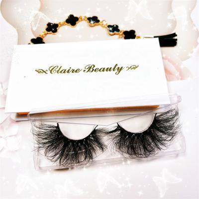 China Real Flexible 25mm 3D Siberian Dramatic Mink Eyelashes Hot Selling Mink Eyelashes Lashes With Custom Box for sale