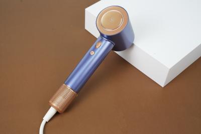 China Mini High Speed Hair Dryer 1400W Unfolding Deep Sea Blue + Retro Copper for sale