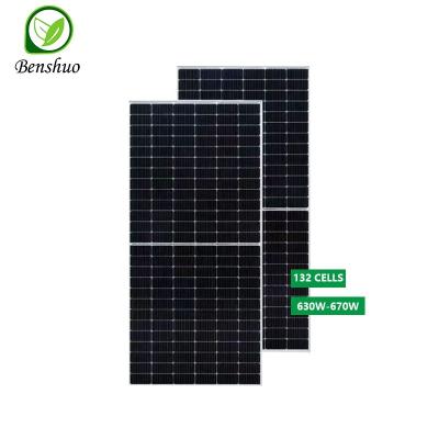 China Home Solar System Commercial Solar Panels For Power System 650W 655W 660W Dual Glass Solar Panel Waterproof Solar Panel For Home for sale