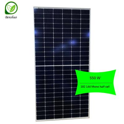 China Home Commercial Bifacial Solar Panels PV Solar Panel Cells 540w 550w 665W Monocrystalline Solar Panel New Technology Half Solar System for sale