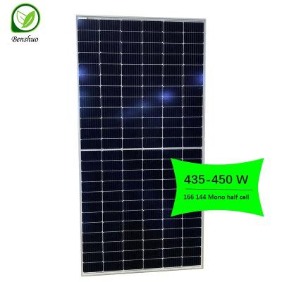 China Commercial Home Solar System Factory China Felt Mono Solar Panels Perc Best Price Flexible Solar Panels 435W 440W 450W for sale