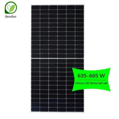 China Home Commercial Solar System 210mm 132 Cell Perc Solar Panel Array 1 Solar Panel System 635 Watt 640 Watt 655w Solar Panel Power for sale