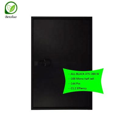 China Home Commercial Factory Direct Supply Full Black Solar Panels 380 Watt 390 Watt 400W All Black Solar Panels for sale