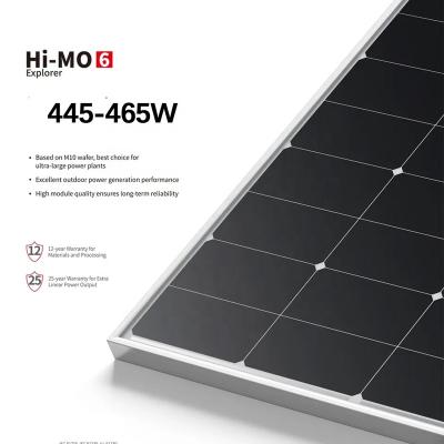 China Home Commercial Solar System Longi Black Mono Solar Panel 425w 435w 455w 460w 144 Half Cut Mono Cell Solar PV Module for sale