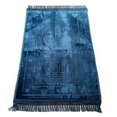 China Good Quality Washable Padded Islamic Prayer Mat Prayer Blanket Carpet Cover For Muslims for sale