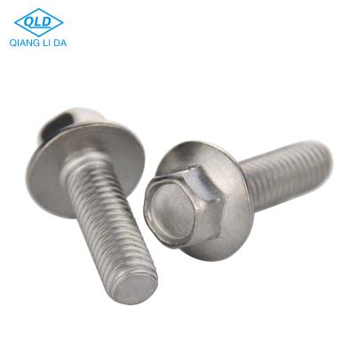 China Full External Thread Anti RVS Head Stainless Steel Hex Flange Loose Screw Bolt for sale