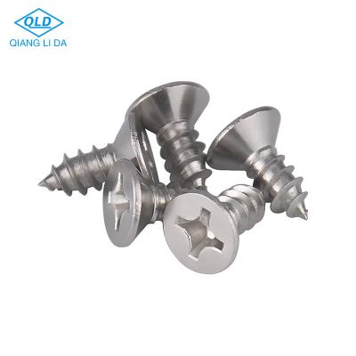 China Flat Cross Fixture SS Flat Head Self Tapping Screws For Communication Apparatus for sale