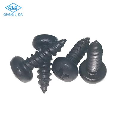 China Pan Pan Head Cross Slot SS A2 Black Self Tapping Screw for sale