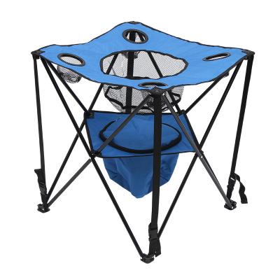 China Modern Wholesale Customizable Camping APT010 Foldable 600D PE Coated Oxford Camping Table With Ice Pack for sale