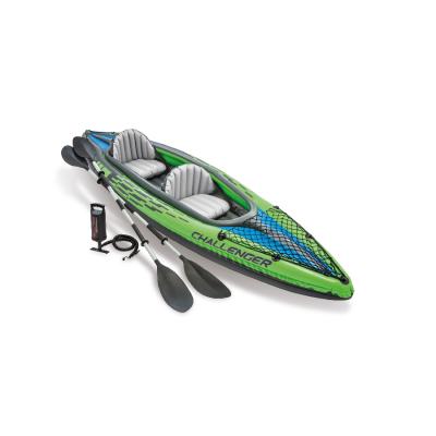 China Easy Setup Intex 68306 Challenger K2 Two Person Inflatable Kayak With Rowing And Pumping Double Seat Kayaks for sale