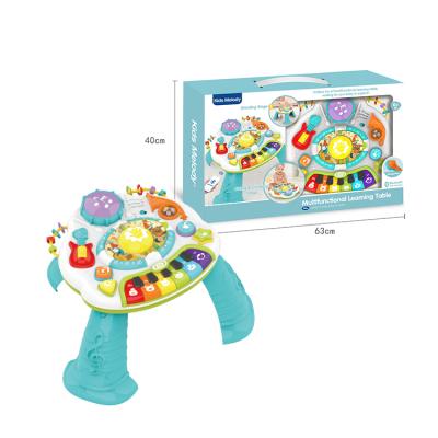 China Amazon Hot Selling Multifunctional Activity Center Learning Table Infant Baby Study Toys For Early Brain Development 56*56*33cm for sale