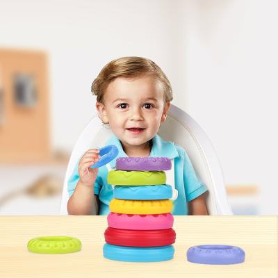 China Amazon Hot Selling Infant Kids Toddlers Educational Balance Rings Seesaw Ladder Stacking Toys 26*9.5*21cm for sale