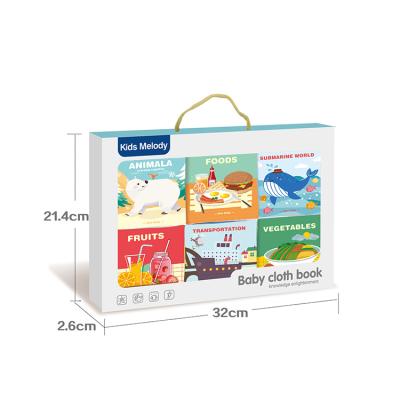 China Amazon hot selling kids learning toy cloth books for kids baby activity soft educational made in china 10*10cm for sale