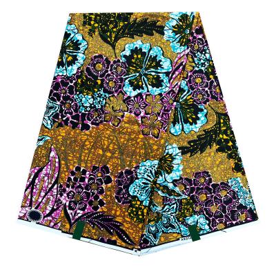 China Anti-UV Factory Customized Original African Wax  Cotton Prints Fabric For Dress for sale