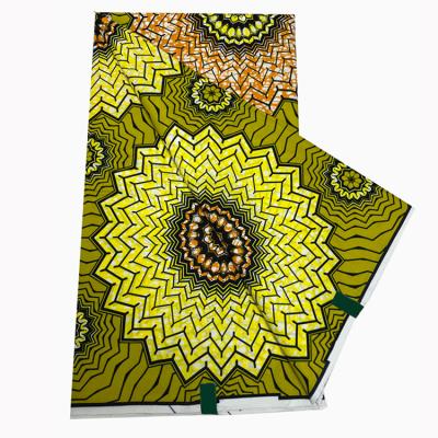 China Anti-Static African Ankara Wax 6 Yards 100% Cotton Wax Print Wax Fabrics For Garment for sale