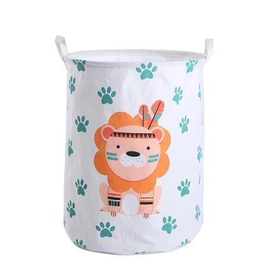 China Viable Cloth Art Folding Geometry Dirty Clothes Toys Storage Bucket Household Storage Basket Clothes Dirty Laundry Basket 40*50cm for sale