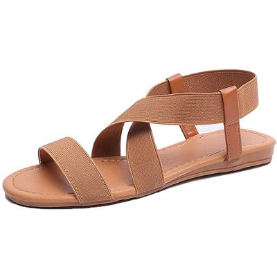 China Fashion Trend Cute Flat Sandals For Women Summer Casual Beach Shoes Sandal Vacation Travel Gladiator Sandals for sale