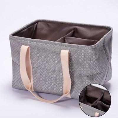 China Gray Books Toys Organizer Baskets Eco-Friendly Sustainable Clothes Organization Paper Straw Storage Basket With Handles for sale