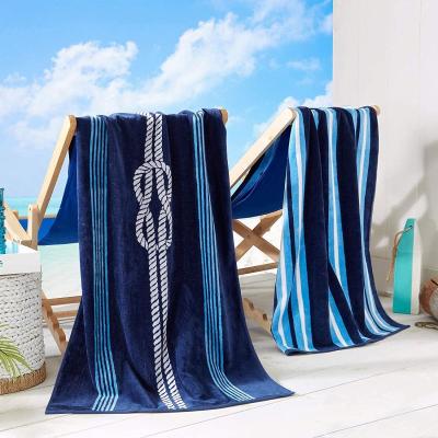 China Custom Best Selling QUICK DRY Cotton Fabric Beach Towels Plain Dyed Beach Towel for sale