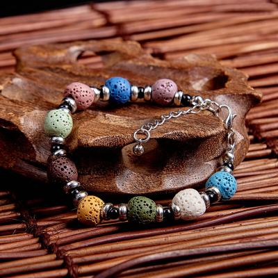 China Wholesale Environmental Friendly Jewelry DIY Lava Stone Beads Natural Essential Oil Aromatherapy Diffuser Bracelet for sale