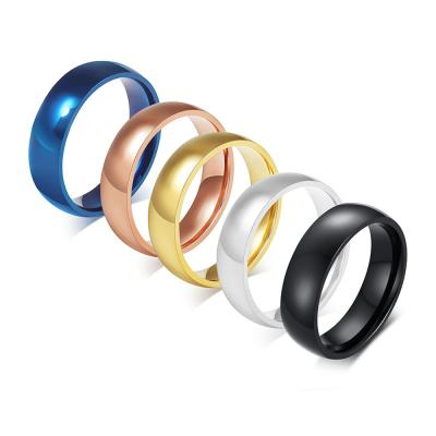 China Environmental Friendly Titanium Ring Stainless Steel Men Simple Design Steel Ring 5 Colors For Choice for sale