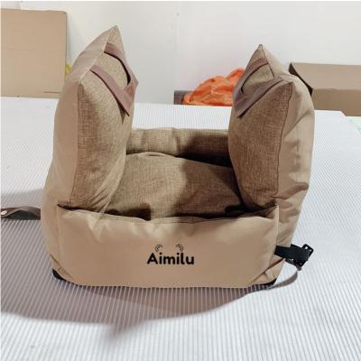 China Aimilu Dog Car Seat Sustainable Luxury Multi Functional Pet Bed Portable Travel Dog Bed for sale