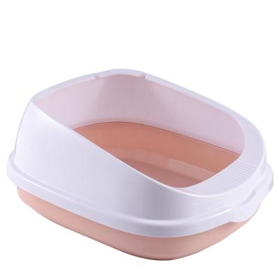 China Eco-Friendly Sustainable Plastic Pet Cat Litter Box Cat Toilet Cleaning Set With Scoop for sale