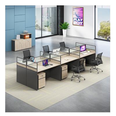 China (Size) 2022 New Modern L Shape Workstation Office Furniture Office Match Desk Wood Chair Adjustable for sale