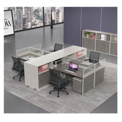 China New Executive 4 Seater Workstation Adjustable Luxury Office Desk Modular Desk 2022 (Height) Tables Call Center Cubicles for sale