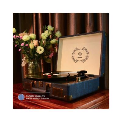 China High Quality Cheap Classic Price Retro Style Phonograph Turntable Home Decor With Stereo Speakers for sale